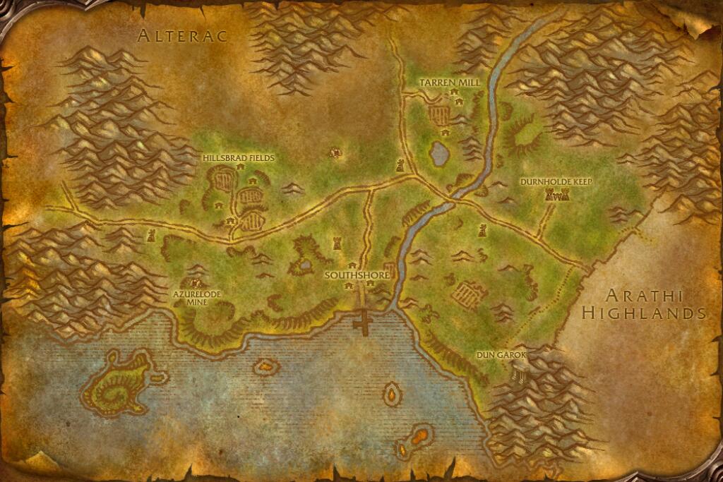 Map of Hillsbrad Foothills
