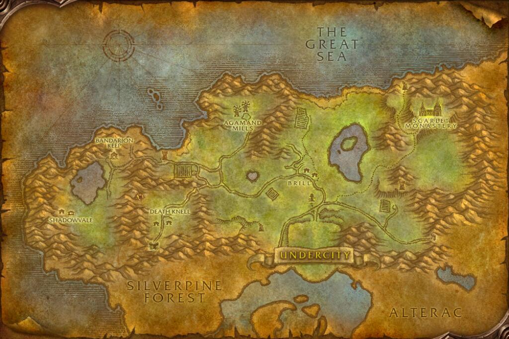 Map of Tirisfal Glades